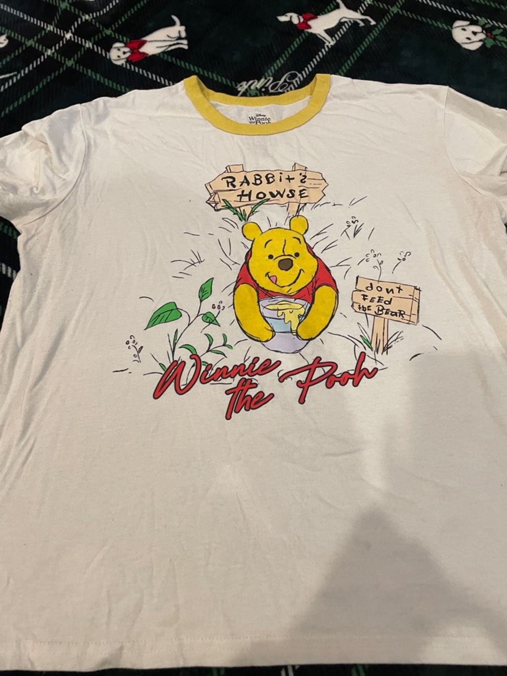 Disney Winnie the Pooh Tee with Yellow Trim